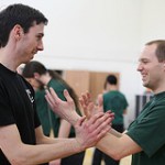 lie and Tim training Chi Sau